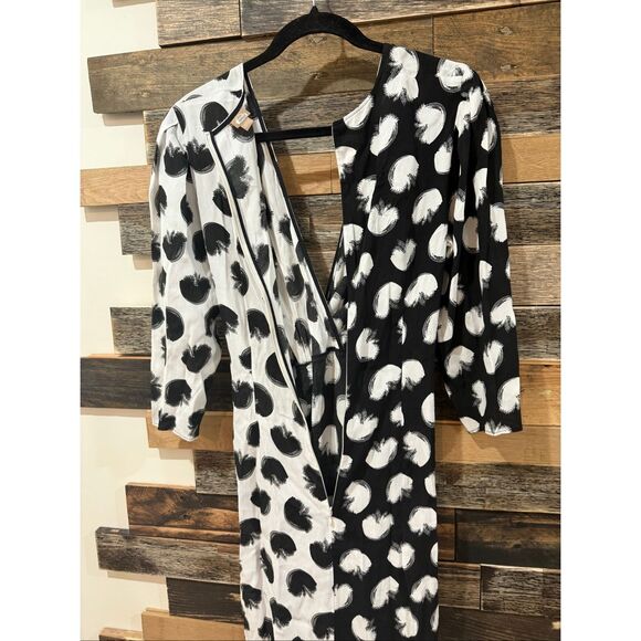 BOSS Danotta Reverse Print Dress in black and white size 6 - Picture 7 of 10